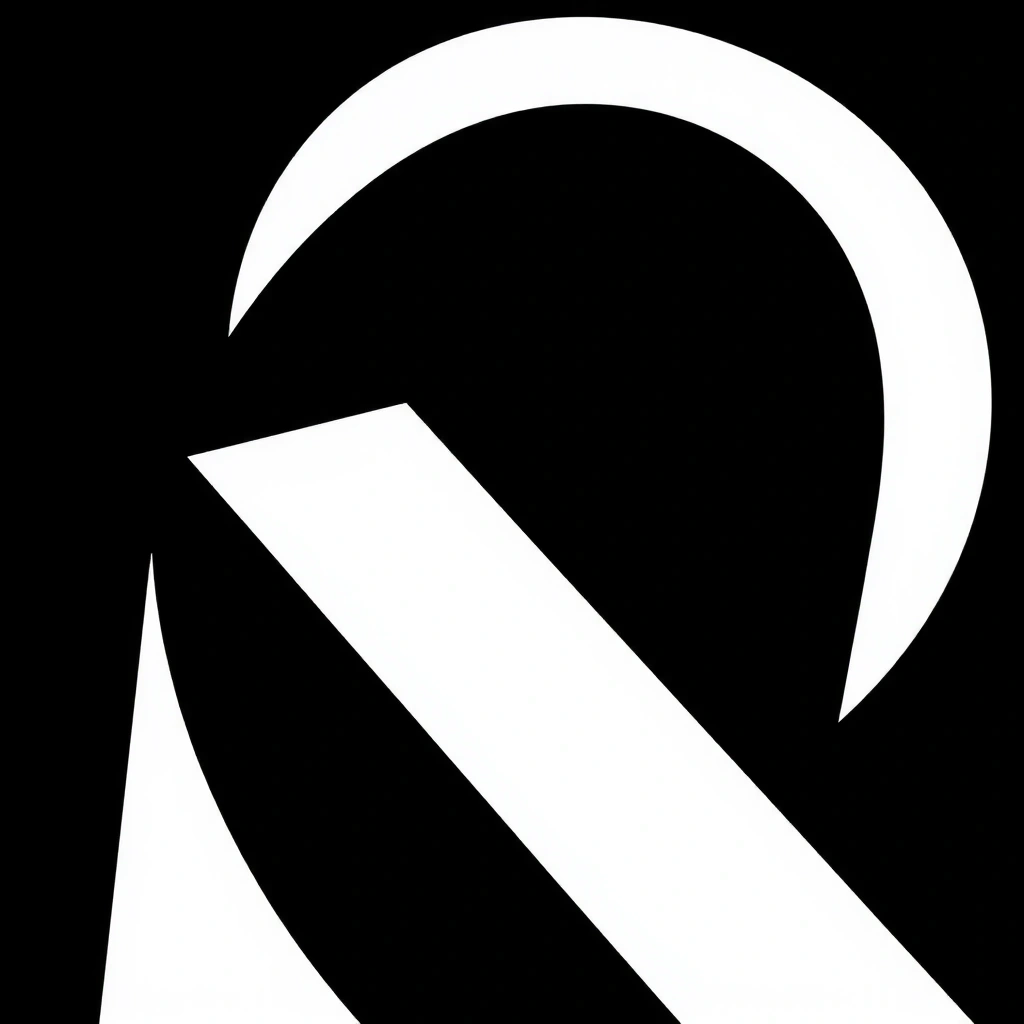 Geometrická abstraktní kompozice v černobílých tónech