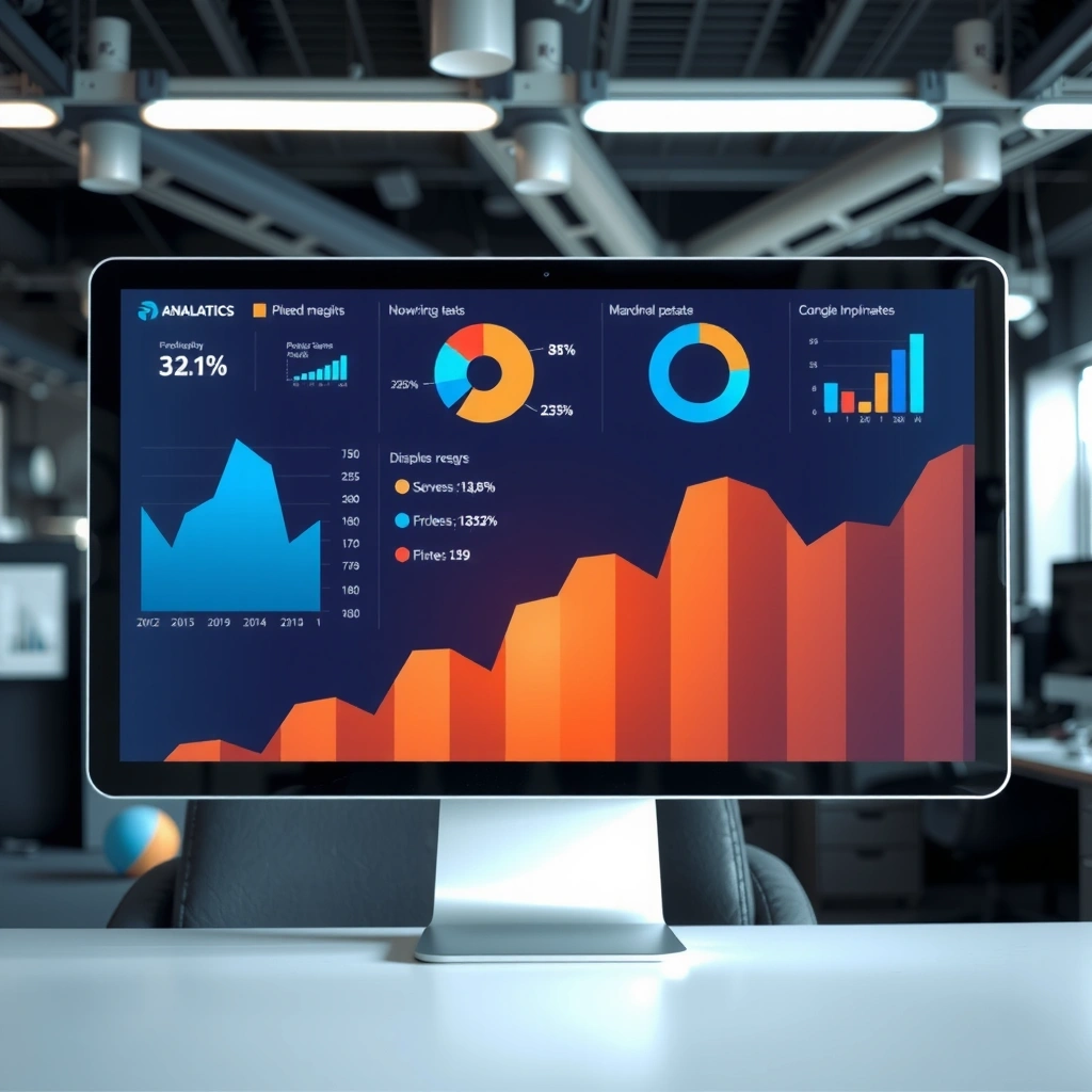 Dashboard analytického systému s datovou vizualizací