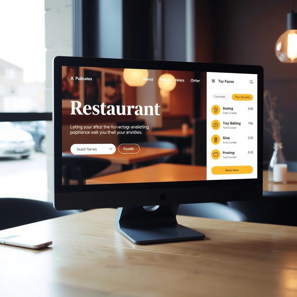 Restaurace webová stránka s elegantním designem